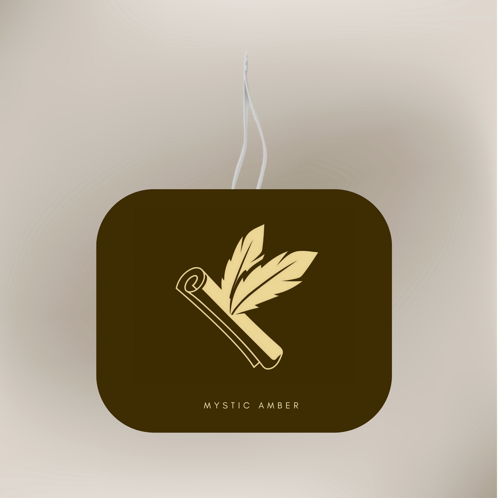 HALOFRESH Mystic Amber luxury car air freshener with warm amber scent